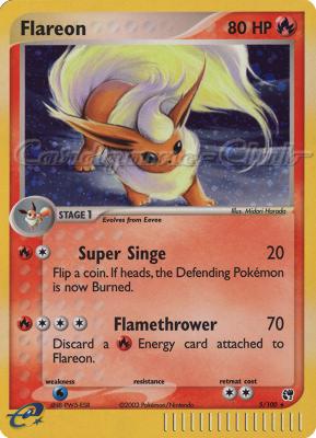 005 / 100 Flareon rara foil (EN) -NEAR MINT-