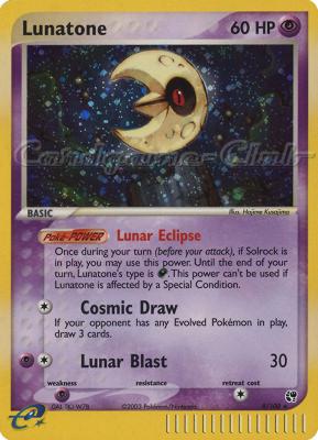 008 / 100 Lunatone rara foil (EN) -NEAR MINT-