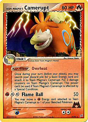 19 / 95 Team Magma's Camerupt rara (EN) -NEAR MINT-