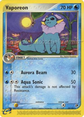 025 / 100 Vaporeon rara (EN) -NEAR MINT-