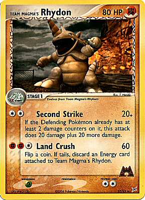 22 / 95 Team Magma's Rhydon rara (EN) -NEAR MINT-