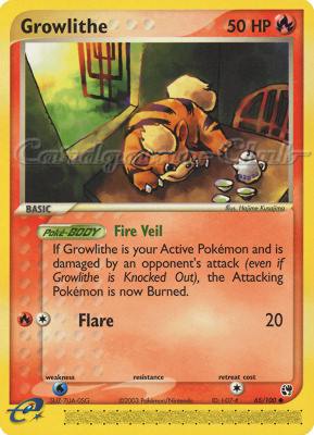 065 / 100 Growlithe comune (EN) -NEAR MINT-