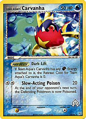 25 / 95 Team Aqua's Carvanha non comune (EN) -NEAR MINT-