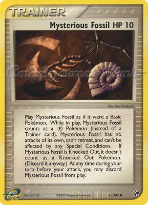 091 / 100 Mysterious Fossil HP 10 comune (EN) -NEAR MINT-