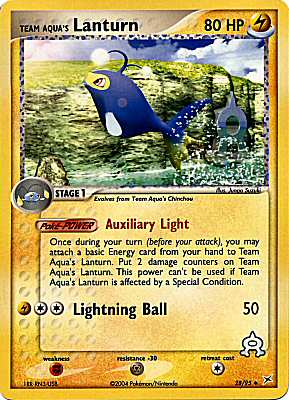 28 / 95 Team Aqua's Lanturn non comune (EN) -NEAR MINT-