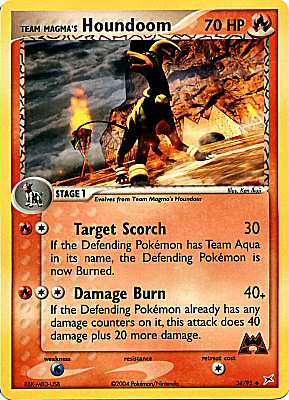 34 / 95 Team Magma's Houndoom non comune (EN) -NEAR MINT-