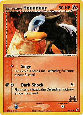 35 / 95 Team Magma's Houndour non comune (EN) -NEAR MINT-