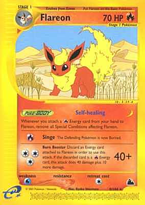 008 / 144 Flareon rara (EN) -NEAR MINT-
