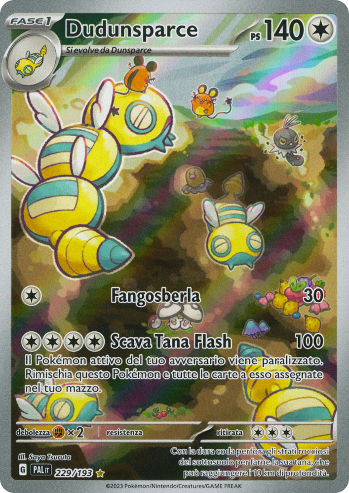 229 / 193 Dudunsparce Rara Segreta foil (IT) -NEAR MINT-