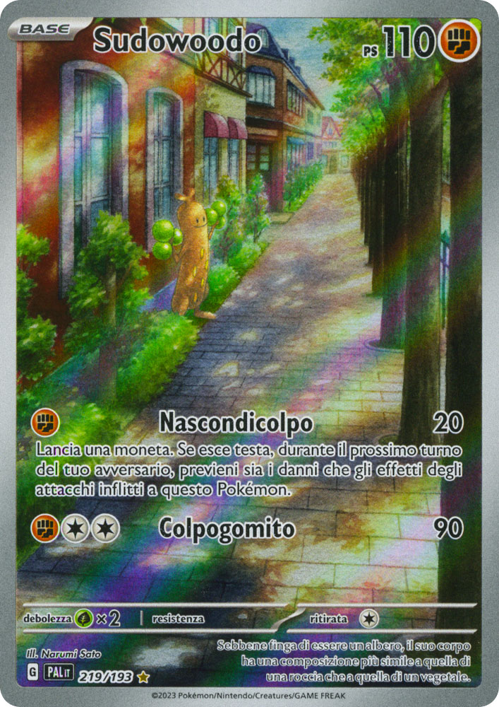 219 / 193 Sudowoodo Rara Segreta foil (IT) -NEAR MINT-