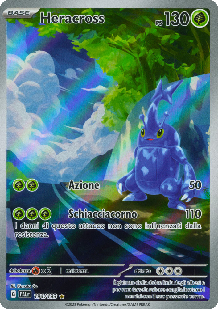194 / 193 Heracross Rara Segreta foil (IT) -NEAR MINT-