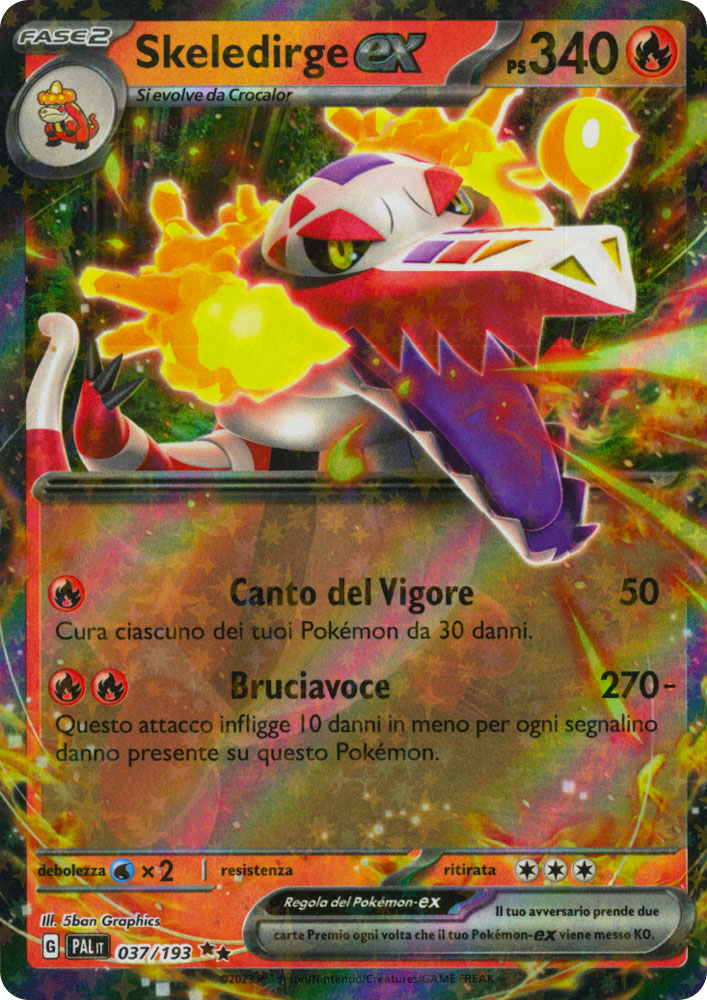 037 / 193 Skeledirge ex Rara Ex foil (IT) -NEAR MINT-