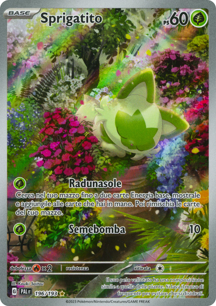 196 / 193 Sprigatito Rara Segreta foil (IT) -NEAR MINT-
