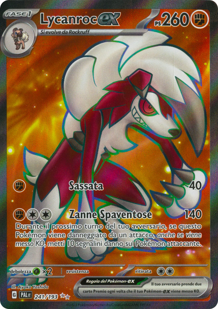 241 / 193 Lycanroc ex Rara Segreta foil (IT) -NEAR MINT-