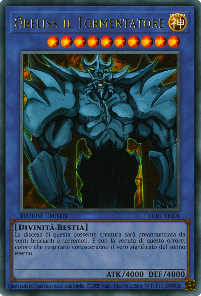 LC01-IT001 Obelisk il Tormentatore Ultra Rara Edizione Limitata (IT) - NEAR MINT-