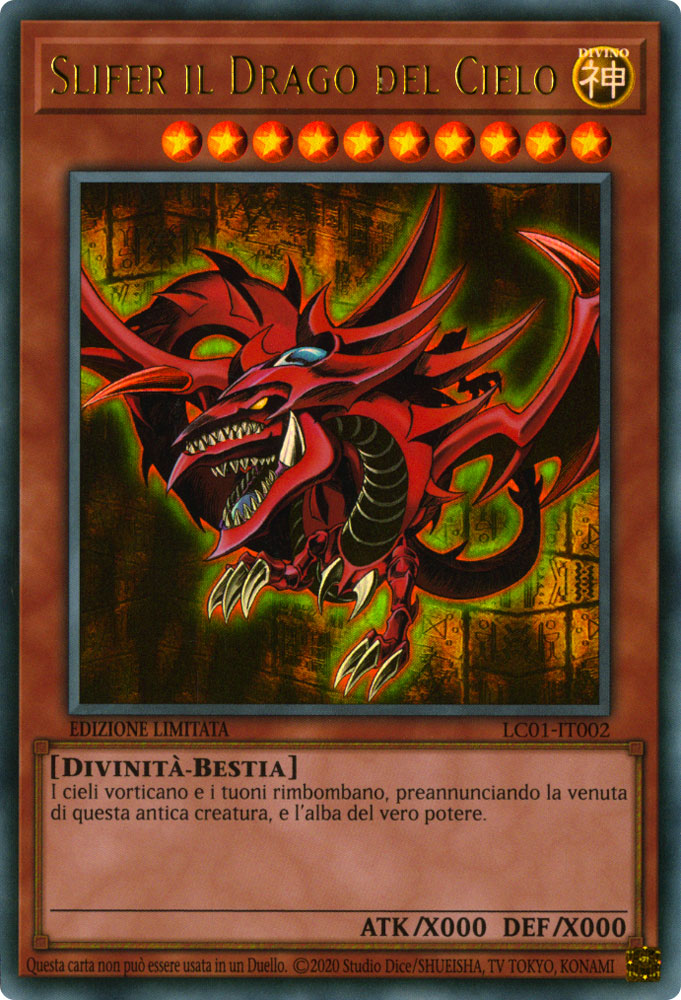 LC01-IT002 Slifer il Drago del Cielo Ultra Rara Edizione Limitata (IT) - NEAR MINT-