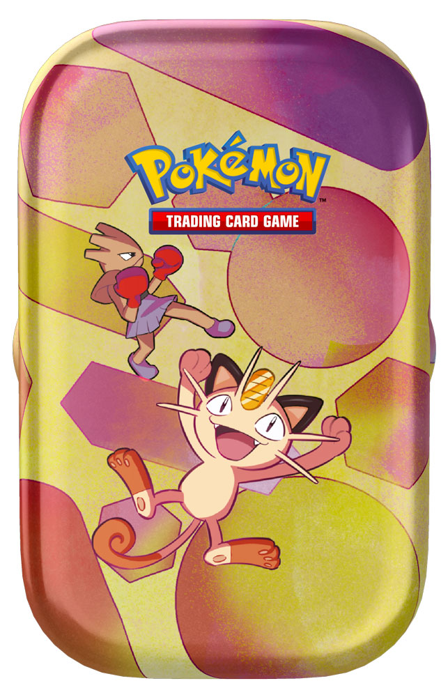 Scarlatto e Violetto 151 Mini Tin da collezione Meowth e Hitmonchan (IT)