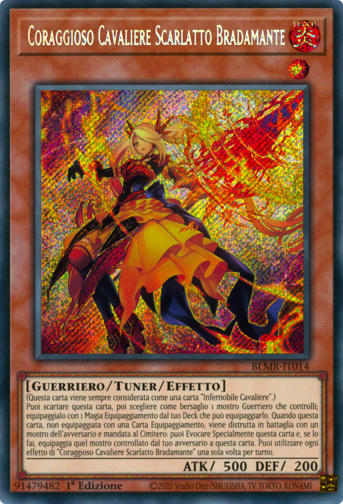 BLMR-IT014 Coraggioso Cavaliere Scarlatto Bradamante Rara Segreta 1a Edizione (IT) -NEAR MINT-
