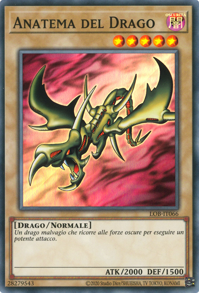 LOB-IT066 Anatema del Drago Super Rara unlimited (IT) -NEAR MINT-