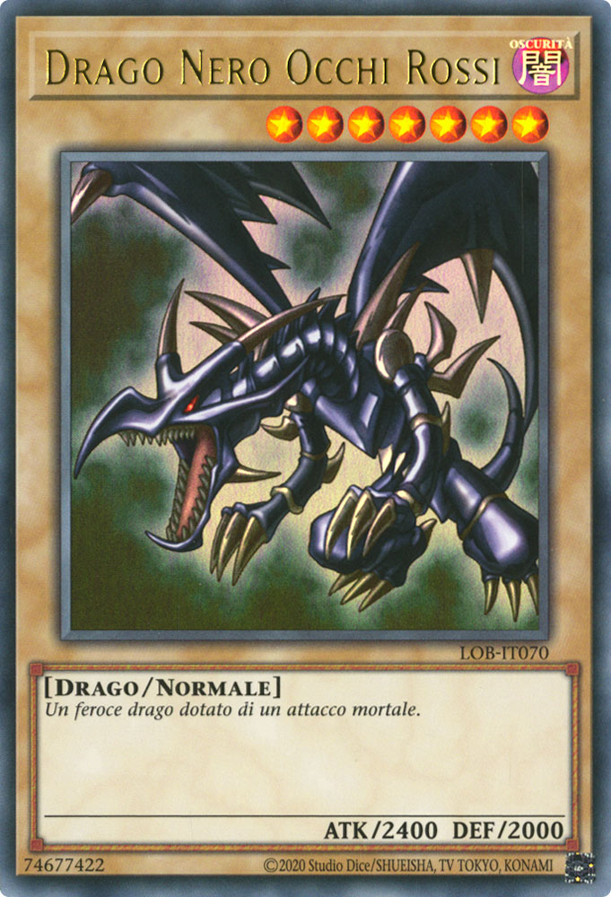 LOB-IT070 Drago Nero Occhi Rossi Ultra Rara unlimited (IT) -NEAR MINT-