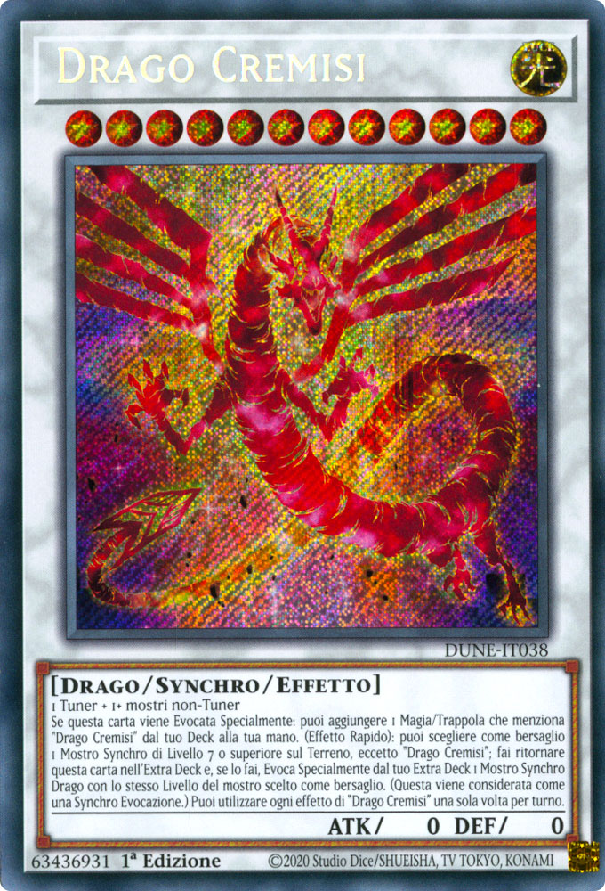 DUNE-IT038 Drago Cremisi Rara Segreta 1a Edizione (IT) -NEAR MINT-