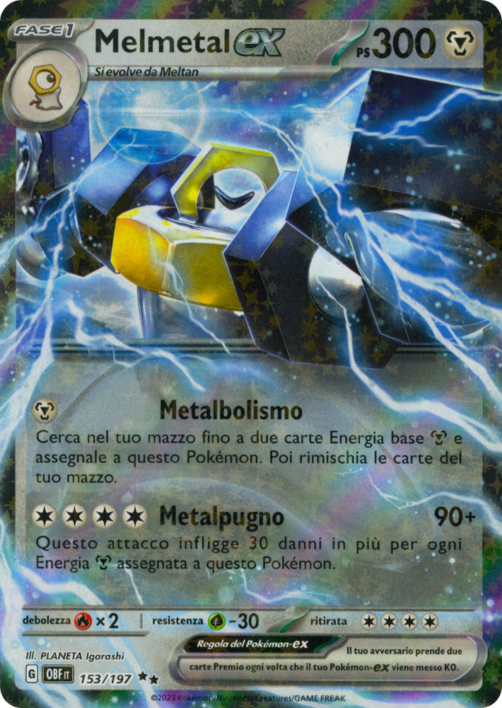 153 / 197 Melmetal ex Rara Ex foil (IT) -NEAR MINT-