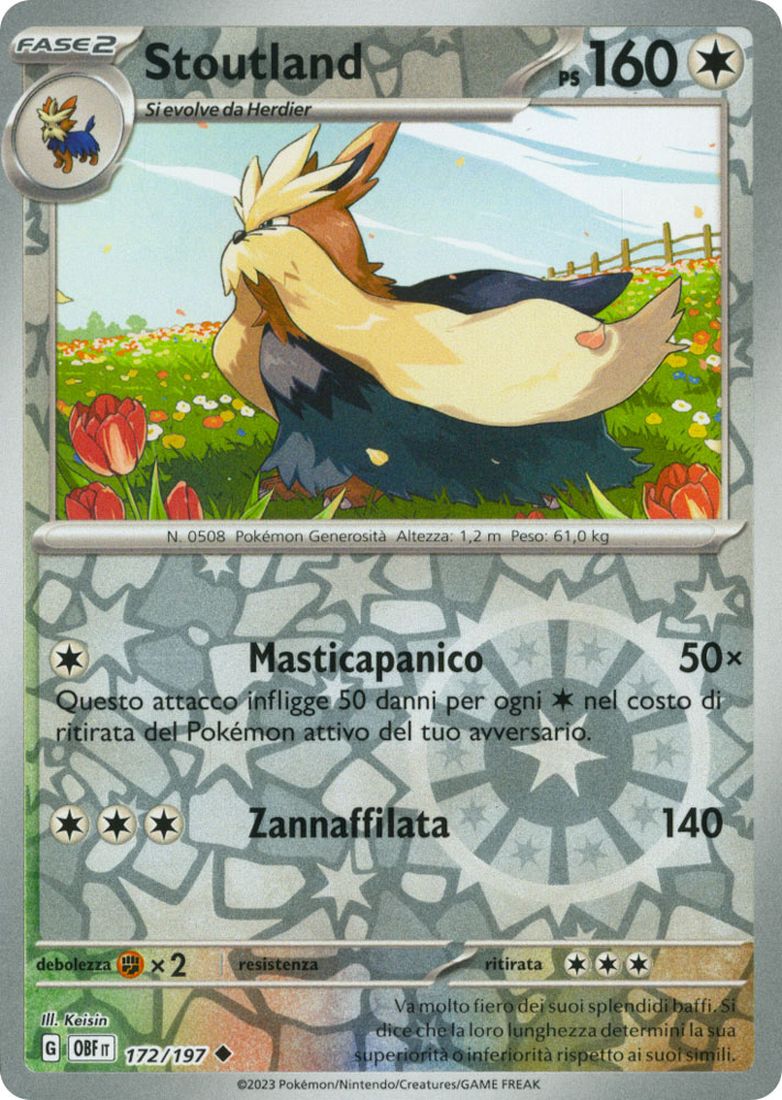 172 / 197 Stoutland Non Comune foil reverse (IT) -NEAR MINT-