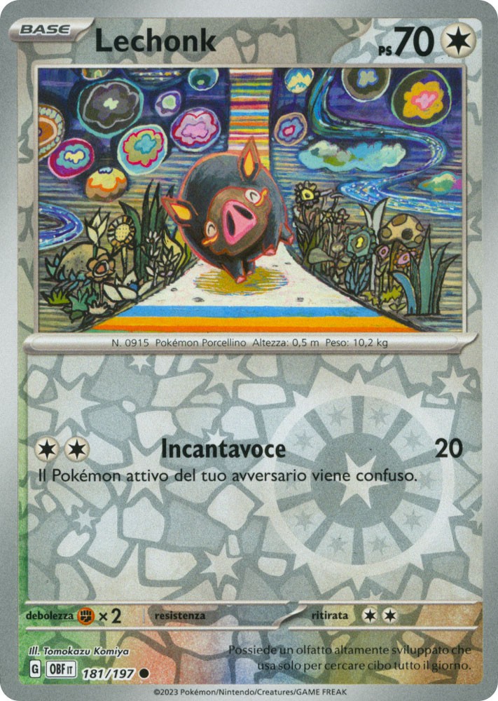 181 / 197 Lechonk Comune foil reverse (IT) -NEAR MINT-