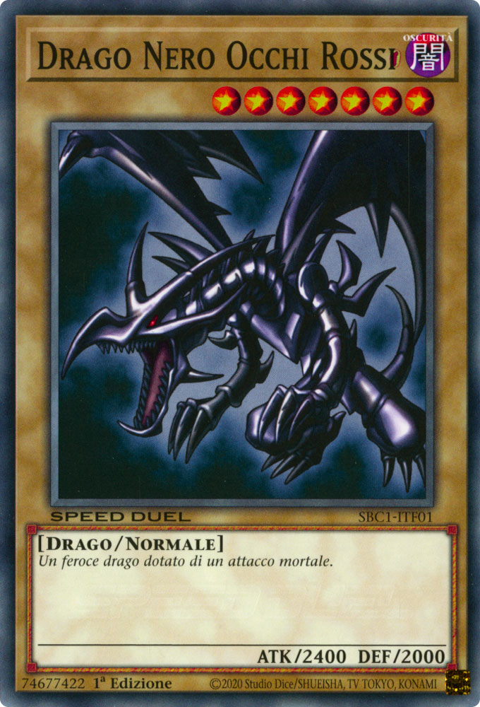 SBC1-ITF01 Drago Nero Occhi Rossi comune 1a Edizione (IT) -NEAR MINT-