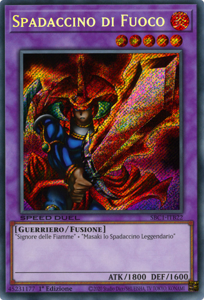 SBC1-ITB22 Spadaccino di Fuoco rara segreta 1a Edizione (IT) -NEAR MINT-