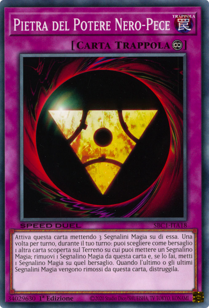 SBC1-ITA18 Pietra del Potere Nero-Pece comune 1a Edizione (IT) -NEAR MINT-