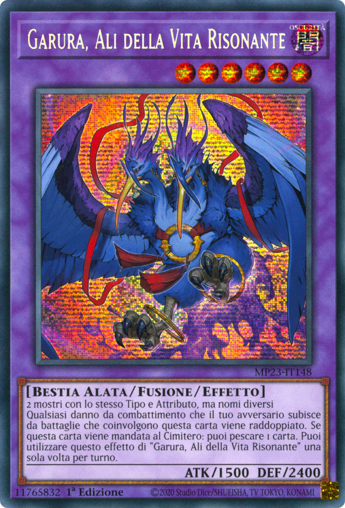 MP23-IT148 Garura, Ali della Vita Risonante Rara Segreta Prismatica 1a Edizione (IT) -NEAR MINT-