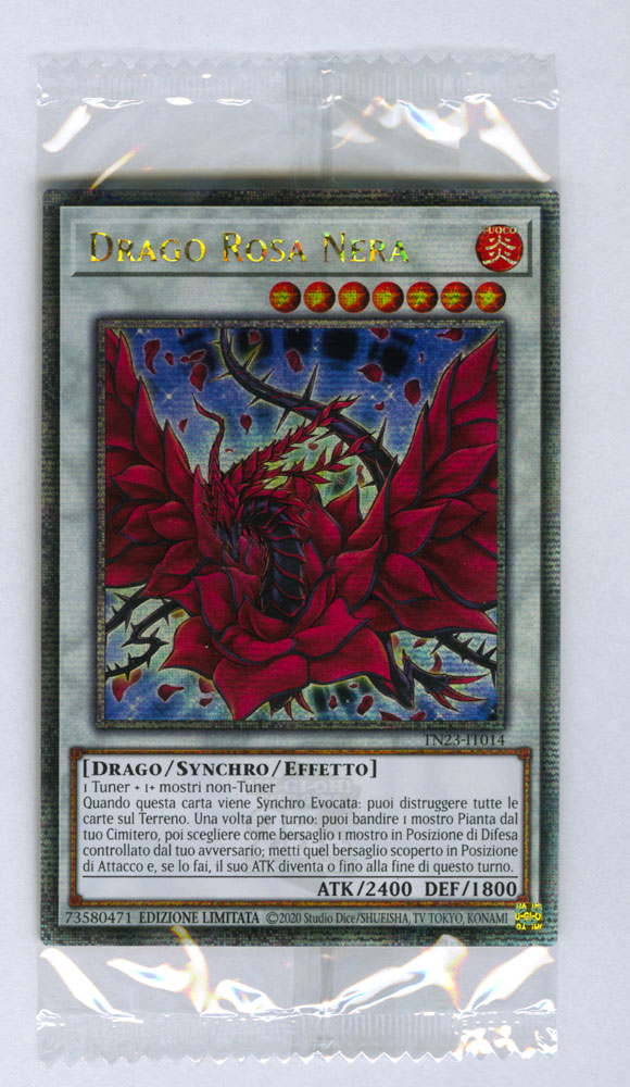 TN23-IT014 Drago Rosa Nera Rara Segreta Quarto di Secolo Edizione Limitata (IT) -NEAR MINT-
