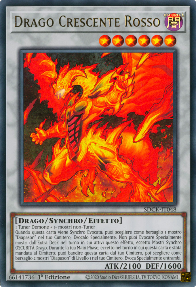 SDCK-IT048 Drago Crescente Rosso Ultra Rara 1a Edizione (IT) -NEAR MINT-