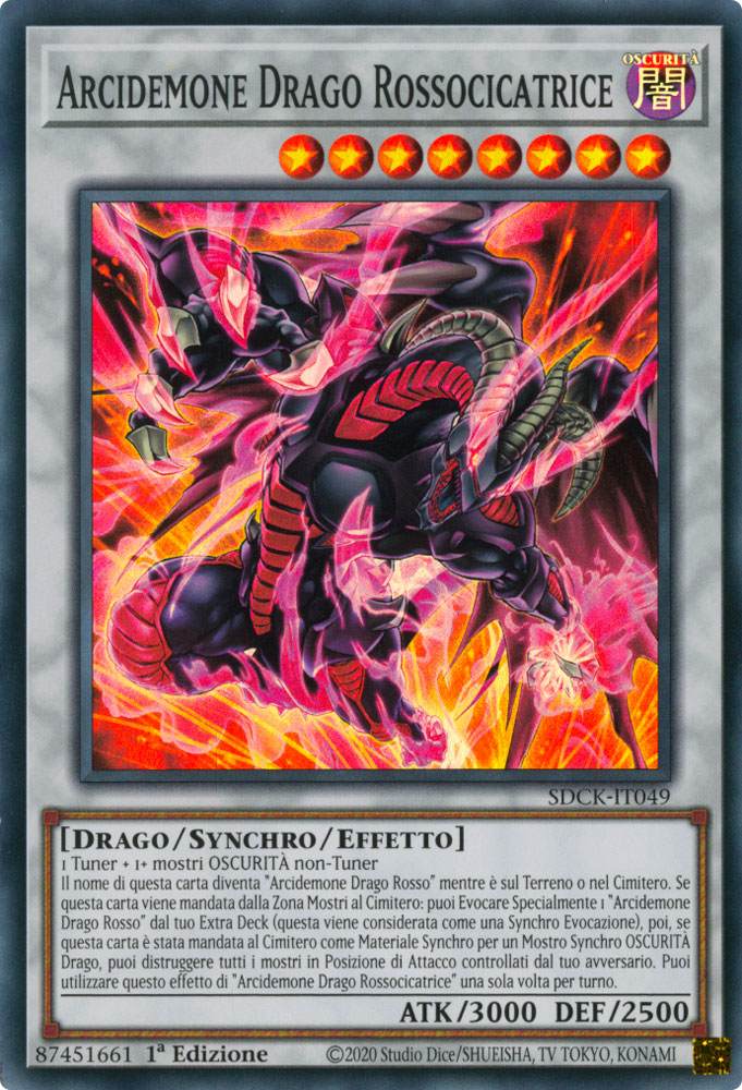 SDCK-IT049 Arcidemone Drago Rossocicatrice Super Rara 1a Edizione (IT) -NEAR MINT-