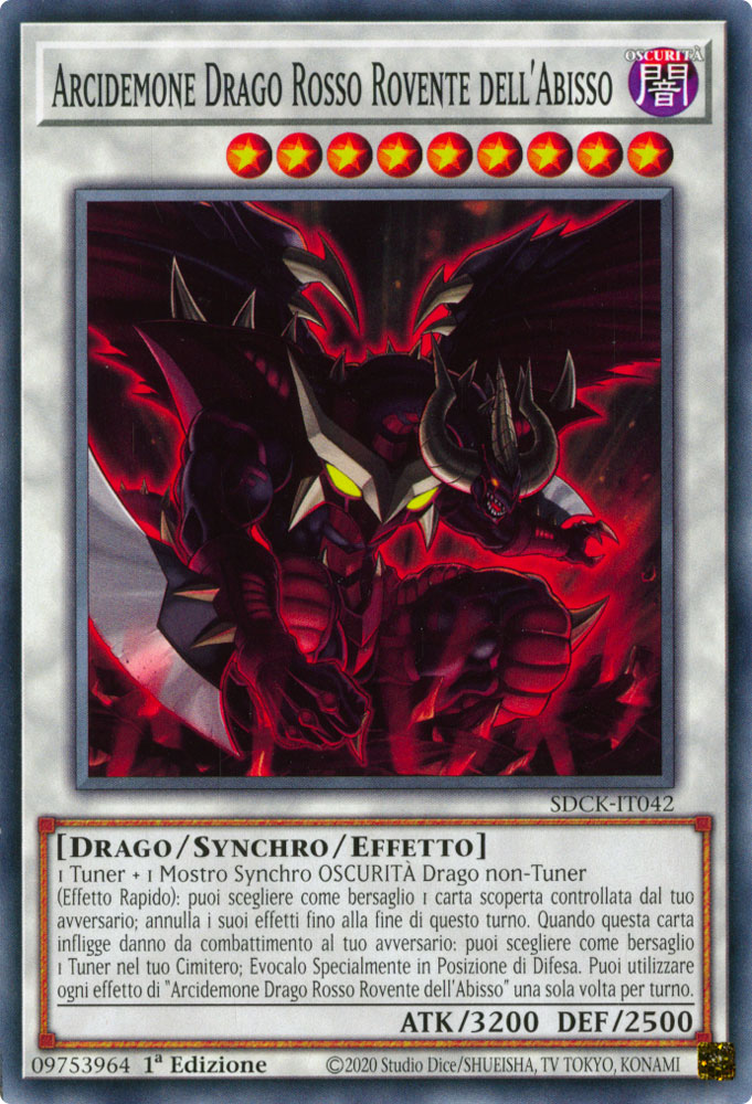 SDCK-IT042 Arcidemone Drago Rosso Rovente dell'Abisso Comune 1a Edizione (IT) -NEAR MINT-