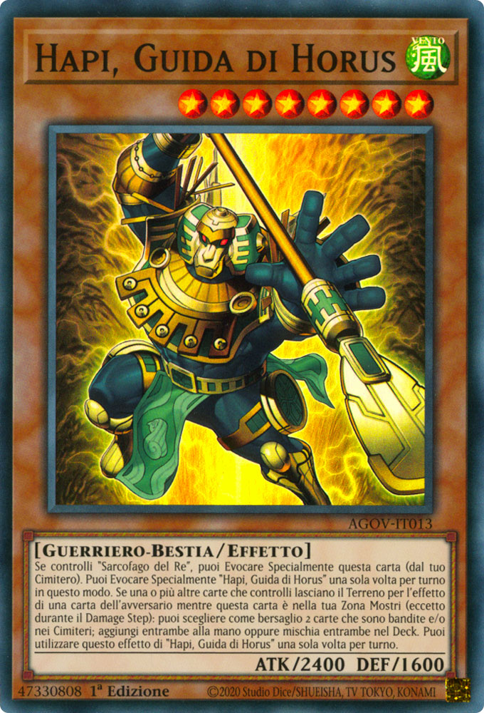 AGOV-IT013 Hapi, Guida di Horus Super Rara 1a Edizione (IT) -NEAR MINT-
