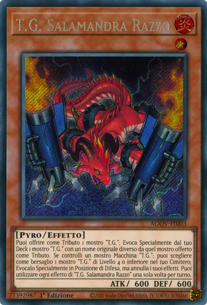 AGOV-IT003 T.G. Salamandra Razzo Rara Segreta 1a Edizione (IT) -NEAR MINT-