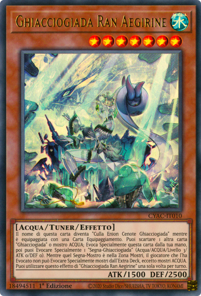 CYAC-IT010 Ghiacciogiada Ran Aegirine Ultra rara 1a Edizione (IT) -NEAR MINT-