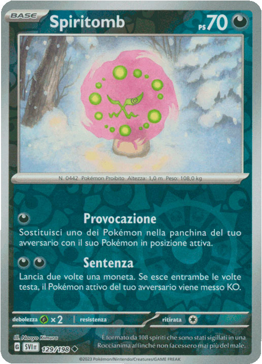 129/198 Spiritomb Non Comune foil reverse (IT) -NEAR MINT-
