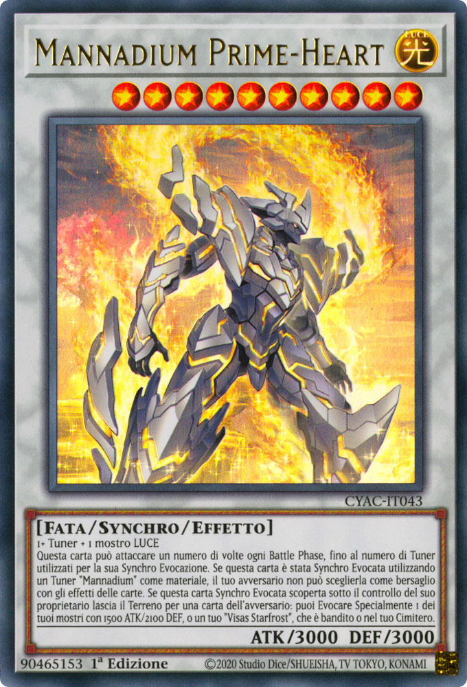 CYAC-IT043 Mannadium Prime-Heart Ultra rara 1a Edizione (IT) -NEAR MINT-