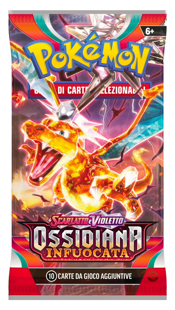 Scarlatto e Violetto Ossidiana Infuocata busta 10 carte Artwork Random (IT)