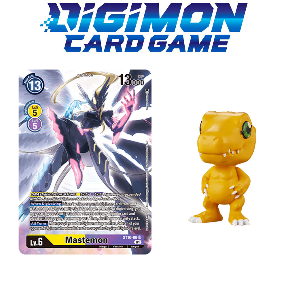 Adventure Box Limited Edition Alternate Art Promo Mastemon + figure Agumon (EN)
