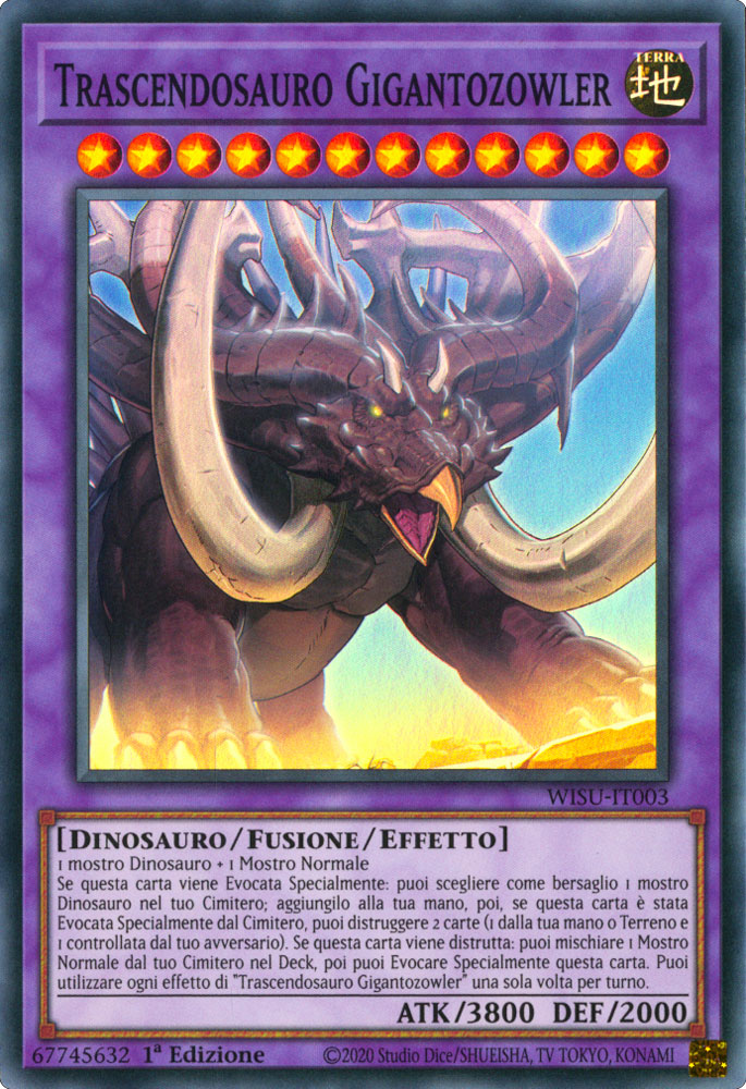 WISU-IT003 Trascendosauro Gigantozowler Super Rara 1a Edizione (IT) -NEAR MINT-