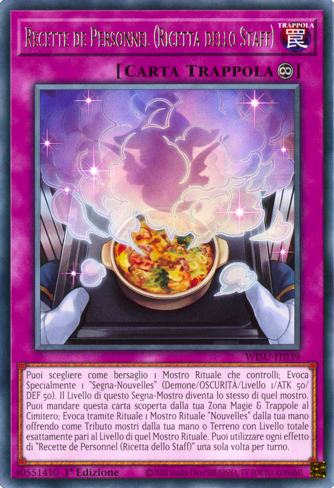 WISU-IT039 Recette de Personnel (Ricetta dello Staff) Rara 1a Edizione (IT) -NEAR MINT-