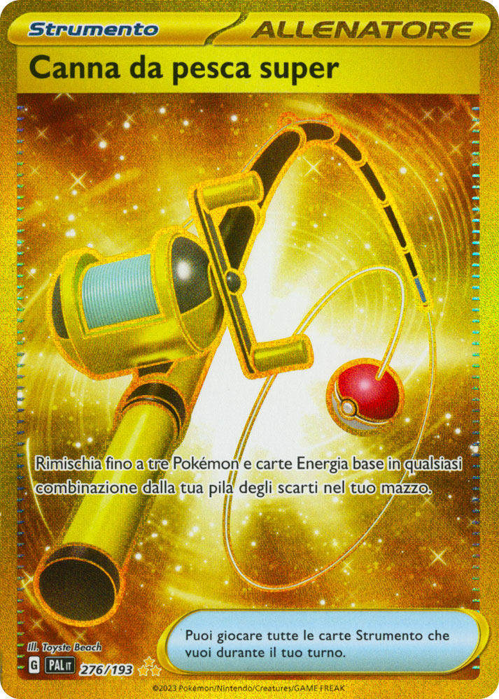 276 / 193 Canna da Pesca Super Rara Segreta Gold foil (IT) -NEAR MINT-