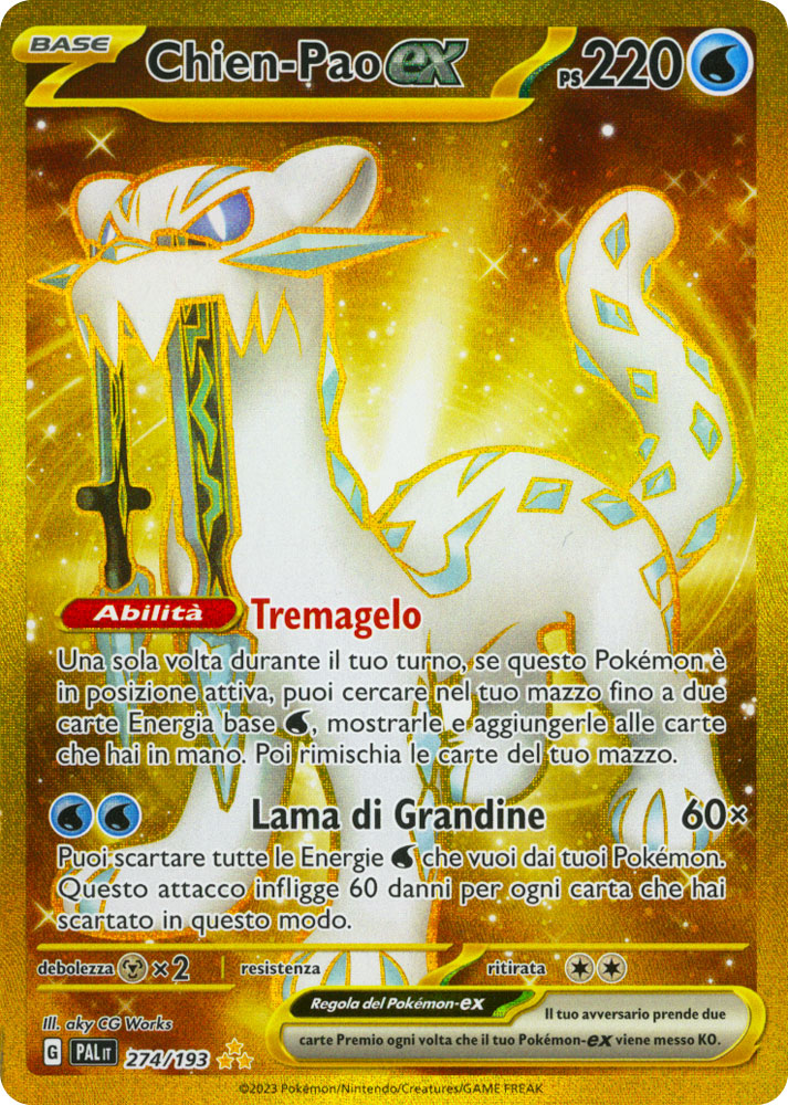 274 / 193 Chien-Pao ex Rara Segreta Gold foil (IT) -NEAR MINT-