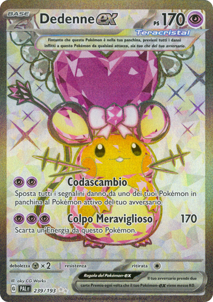 239 / 193 Dedenne ex Rara Segreta foil (IT) -NEAR MINT-