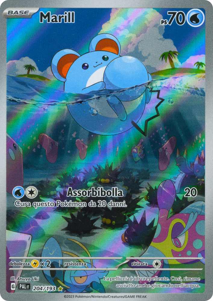 204 / 193 Marill Rara Segreta foil (IT) -NEAR MINT-