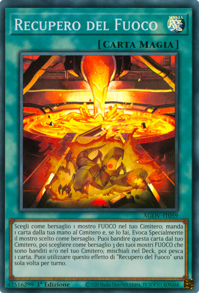 AGOV-IT059 Recupero del Fuoco Super Rara 1a Edizione (IT) -NEAR MINT-